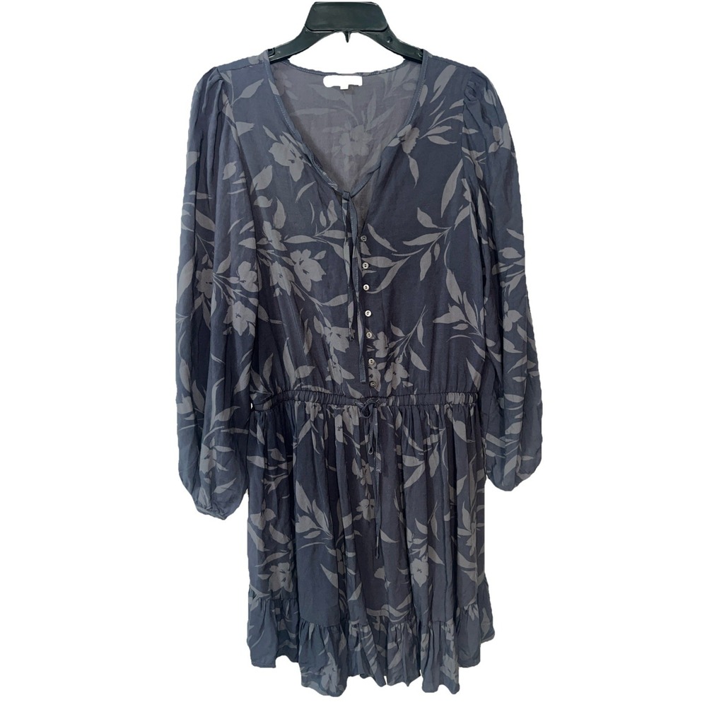 Z Supply Camila Mini Dress Shadow Grey Floral Size‎ Medium